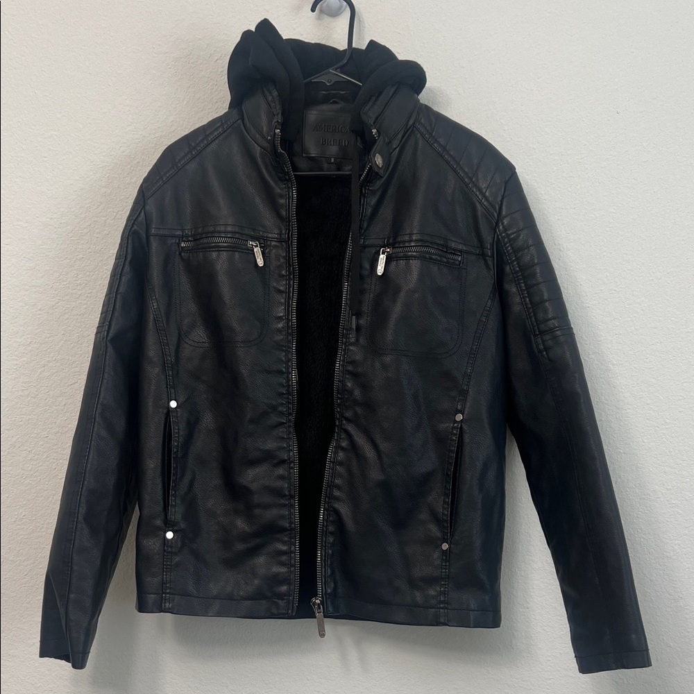 Men's Black Pleather Jacket S